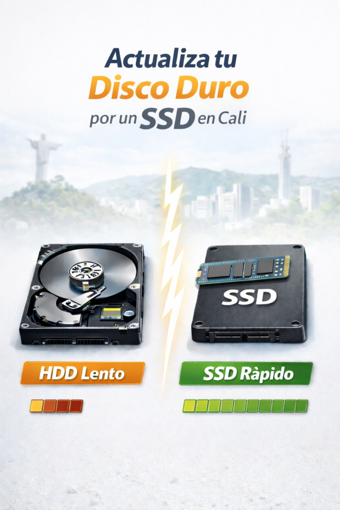 Actualizar tu disco duro por un SSD en Cali Actualizar tu disco duro por un SSD en Cali