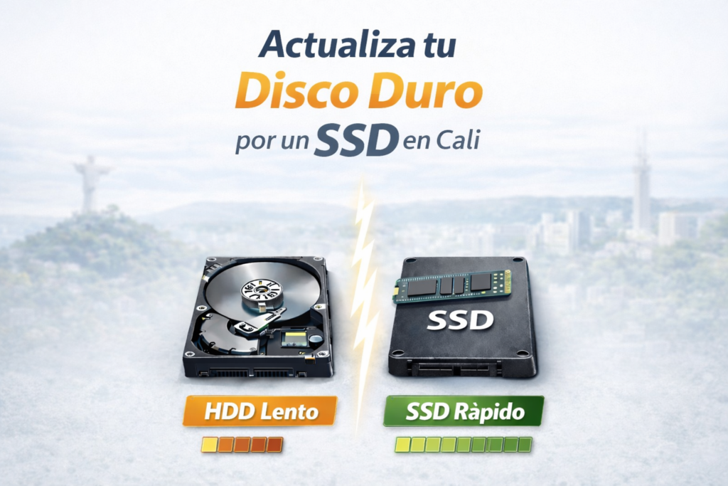 Actualizar disco duro por SSD en Cali – comparación entre HDD y SSD