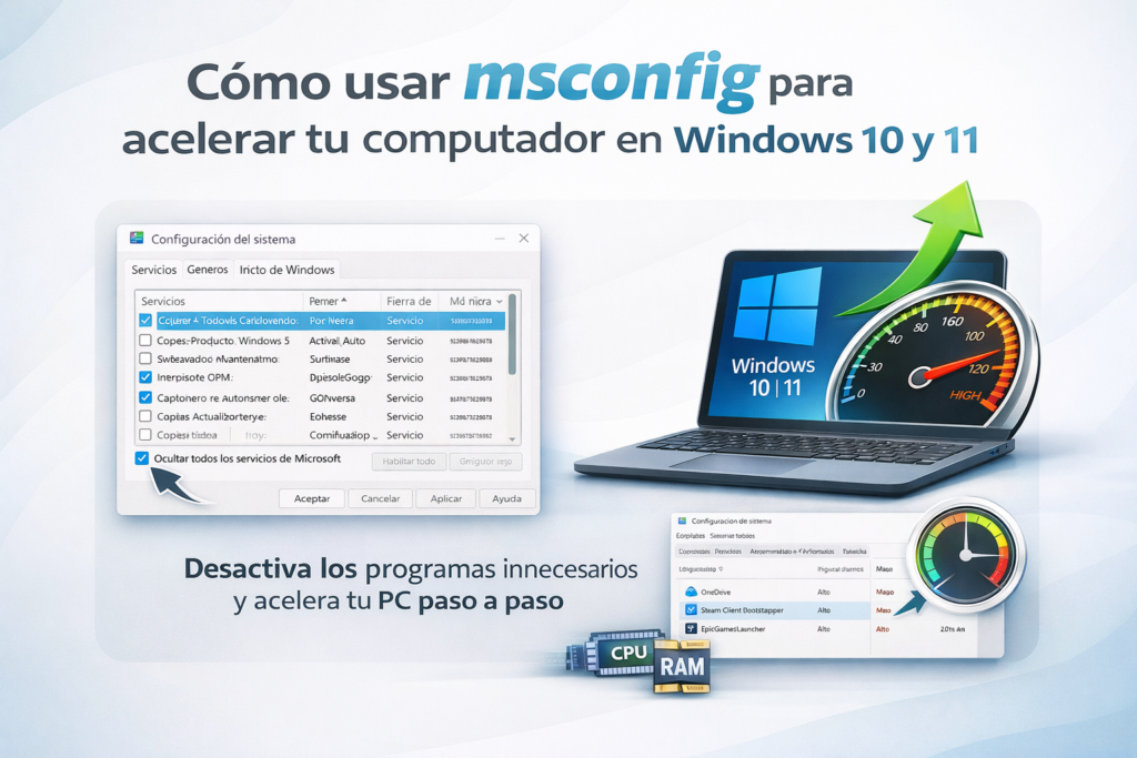 Cómo usar msconfig para acelerar tu computador Cómo usar msconfig para acelerar tu computador